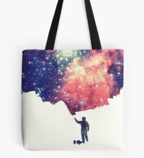 Painting the universe (Colorful Negative Space Art) Tote Bag