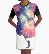 Painting the universe (Colorful Negative Space Art) Graphic T-Shirt Dress