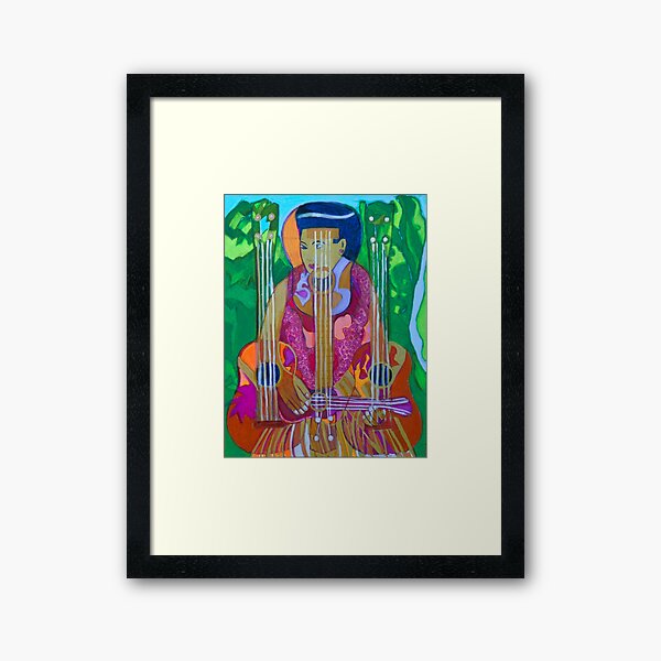 Ukulele: Four Strings Framed Art Print