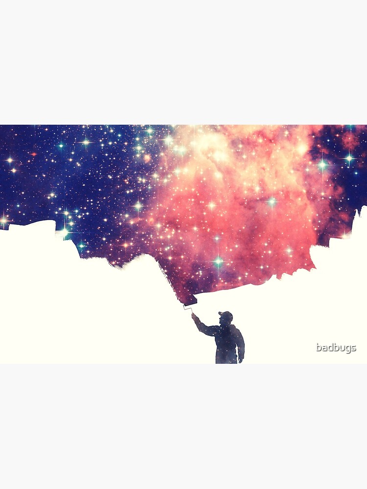 Painting the universe (Colorful Negative Space Art) by badbugs