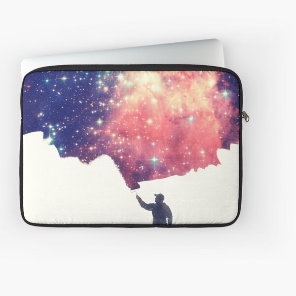Painting the universe (Colorful Negative Space Art) Laptop Sleeve
