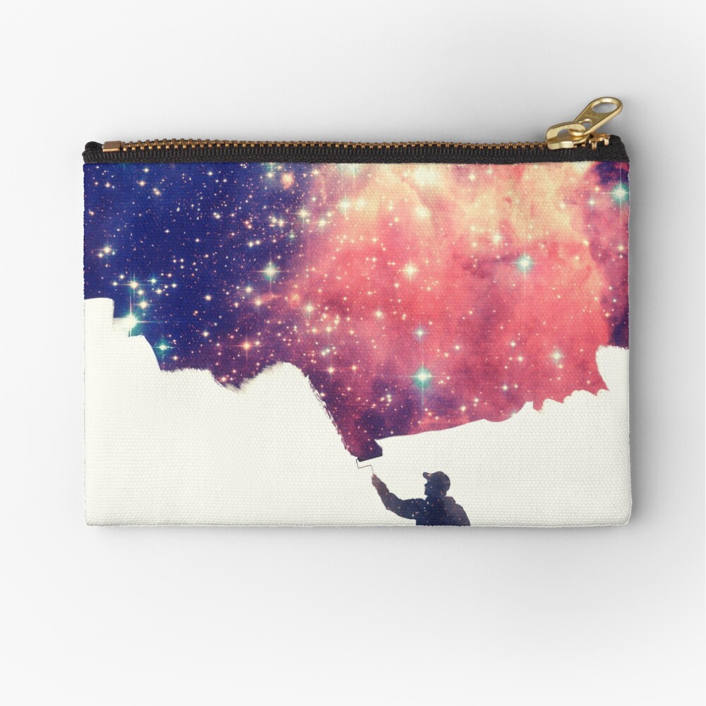 Painting the universe (Colorful Negative Space Art) Zipper Pouch