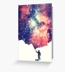 Painting the universe (Colorful Negative Space Art) Greeting Card