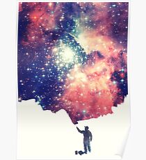 Painting the universe (Colorful Negative Space Art) Poster