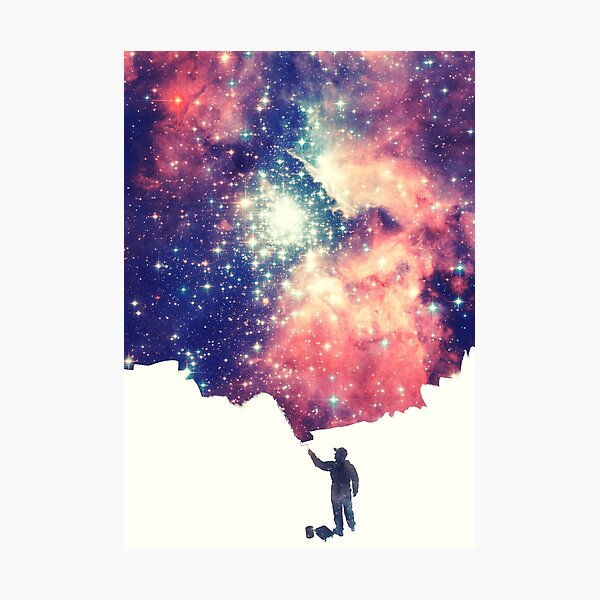 Painting the universe (Colorful Negative Space Art) Photographic Print