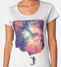 Painting the universe (Colorful Negative Space Art) Women's Premium T-Shirt