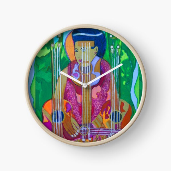 Ukulele: Four Strings Clock
