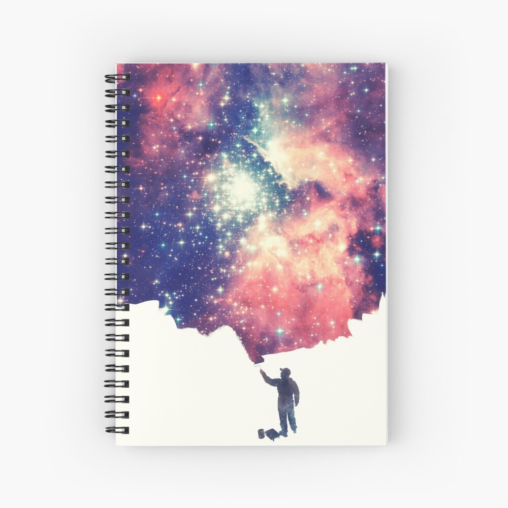 Painting the universe (Colorful Negative Space Art) Spiral Notebook