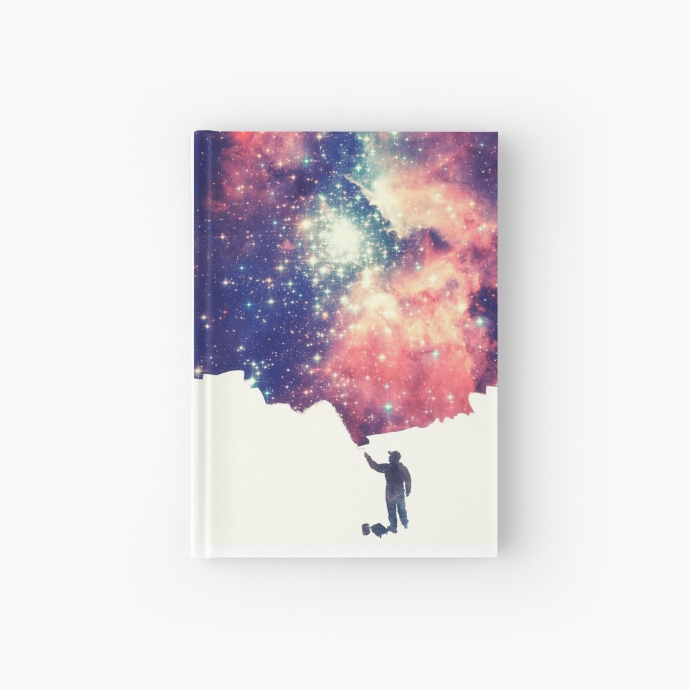 Painting the universe (Colorful Negative Space Art) Hardcover Journal