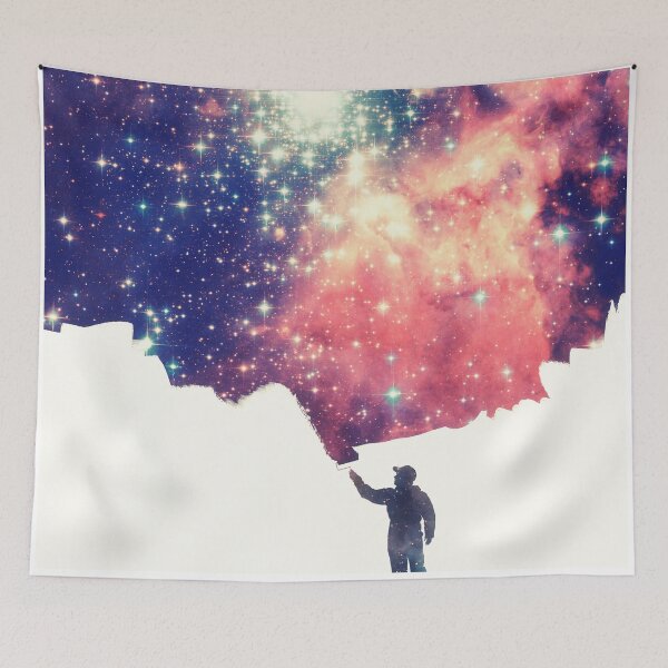 Item preview, Painting the universe (Colorful Negative Space Art) designed and sold by badbugs.