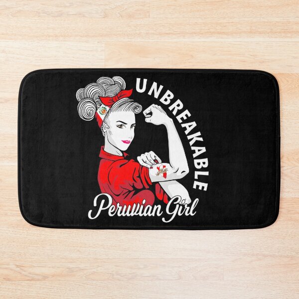 Item preview, Peruvian Girl Shirt Flag Unbreakable Peru Women Girl designed and sold by HallelujahTees.