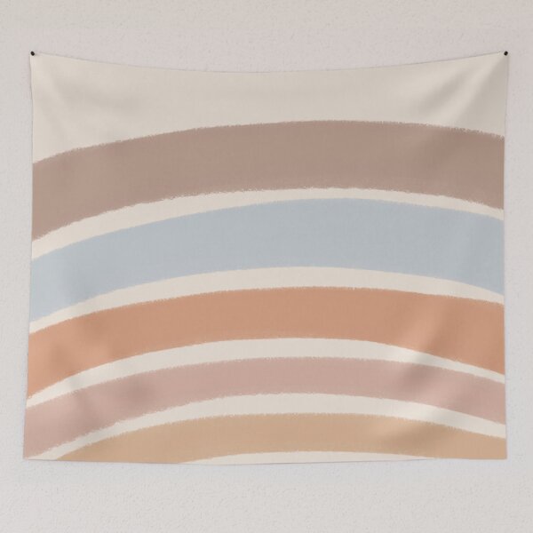 Item preview, Neutral Colors Wavy Lines Curvy Stripes Pattern Boho Aesthetic Gray Blue & Brown designed and sold by scorpiolane.