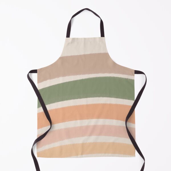 Item preview, Neutral Colors Wavy Lines Curvy Stripes Pattern Boho Aesthetic Green & Cream designed and sold by scorpiolane.