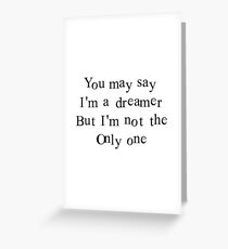 John Lennon - Imagine Lyrics Greeting Card