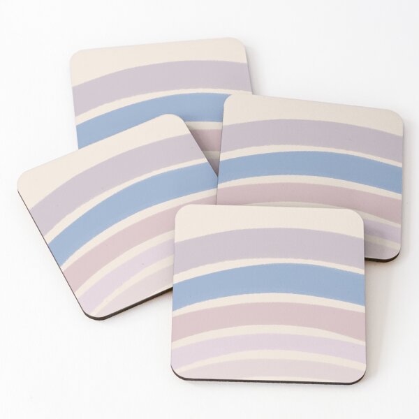 Item preview, Neutral Colors Wavy Lines Curvy Stripes Pattern Boho Aesthetic Blue & Purple designed and sold by scorpiolane.