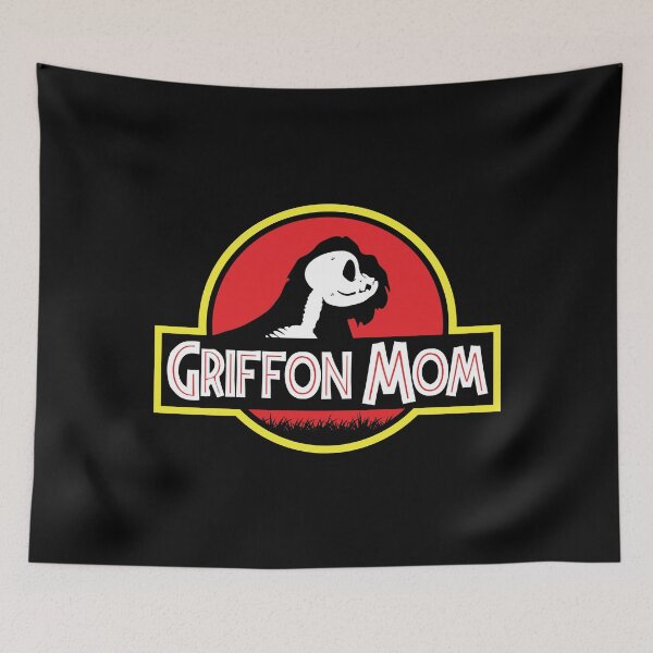 Item preview, (For Dark Background) Jurassic Brussels Griffon Mom designed and sold by More Cute Dogs.