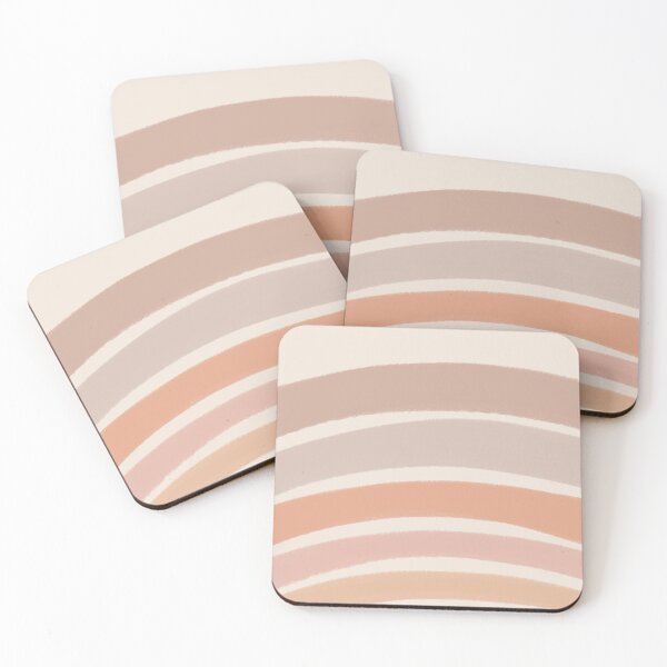 Item preview, Neutral Colors Wavy Lines Curvy Stripes Pattern Boho Aesthetic Light & Dark Muted Orange designed and sold by scorpiolane.