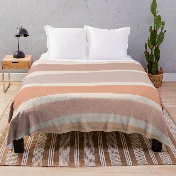 Item preview, Neutral Colors Wavy Lines Curvy Stripes Pattern Boho Aesthetic Light & Dark Muted Orange designed and sold by scorpiolane.