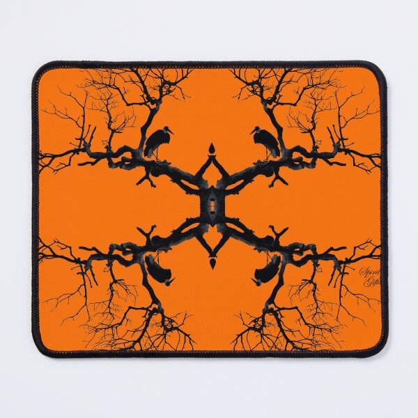 Item preview, High Post Stork Tree Silhouette Orange designed and sold by SpiritGifts.