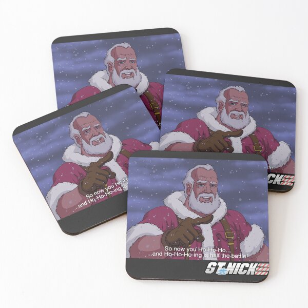 Item preview, Ho-Ho-Ho-ing is half the battle! 80s Action Cartoon Style Santa designed and sold by Calipygian.