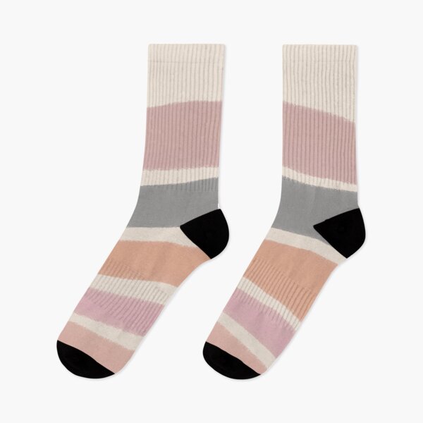 Item preview, Neutral Colors Wavy Lines Curvy Stripes Pattern Boho Aesthetic Pink & Gray designed and sold by scorpiolane.