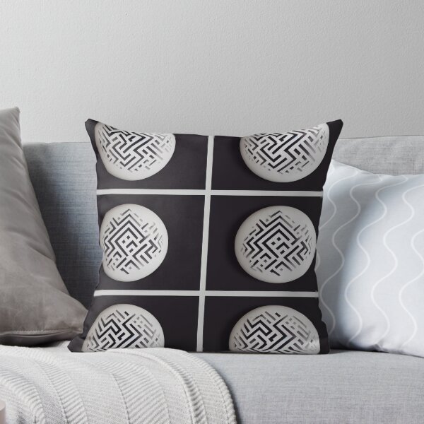 Item preview, Complex black and white geometric seamless pattern designed and sold by JeffLarose.