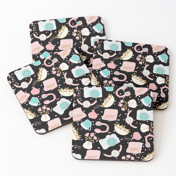 Item preview, Me Time - Relaxation Pattern Just for You (pink-black) designed and sold by Dorina Larsdotter.