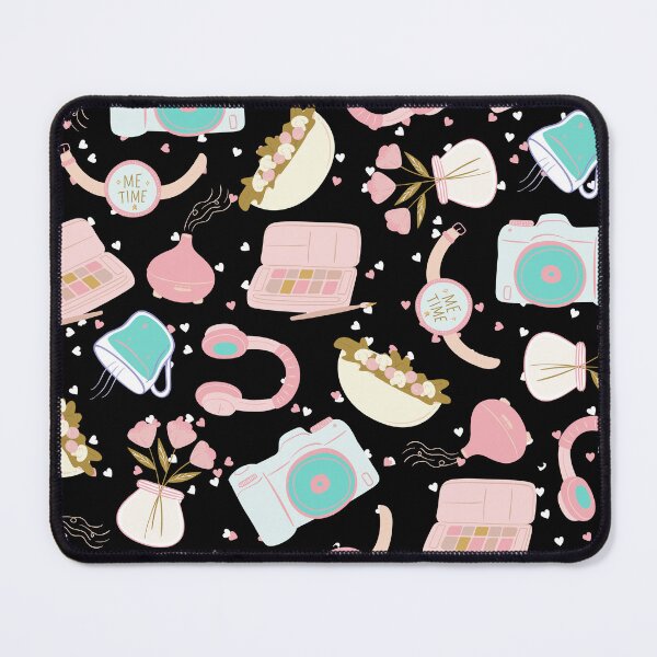 Item preview, Me Time - Relaxation Pattern Just for You (pink-black) designed and sold by Dorina Larsdotter.