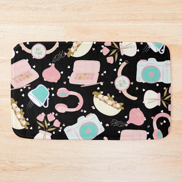 Item preview, Me Time - Relaxation Pattern Just for You (pink-black) designed and sold by Dorina Larsdotter.