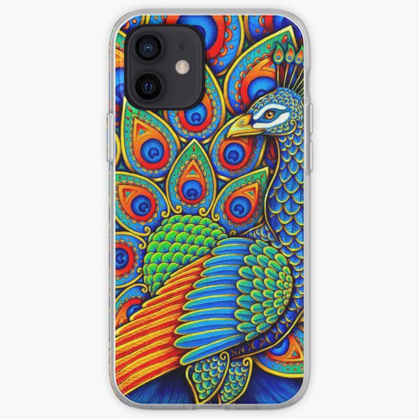 Colorful Paisley Peacock Rainbow Bird iPhone Soft Case