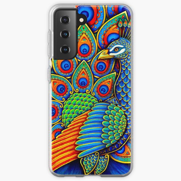 Colorful Paisley Peacock Rainbow Bird Samsung Galaxy Soft Case
