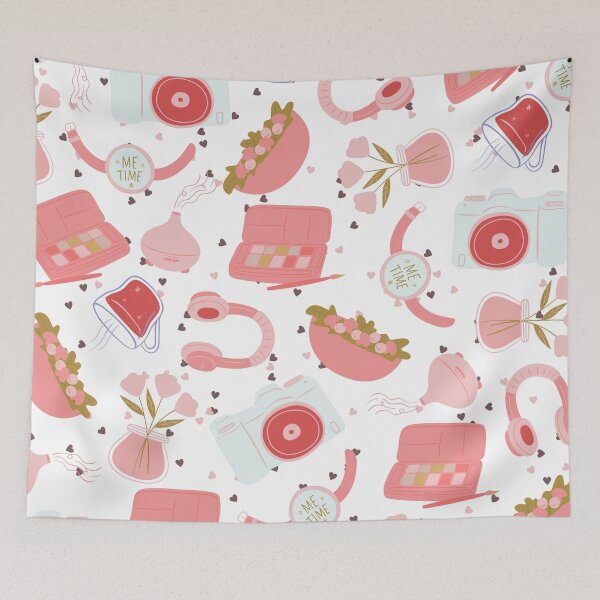 Item preview, Me Time - Relaxation Pattern Just for You (red-white) designed and sold by Dorina Larsdotter.