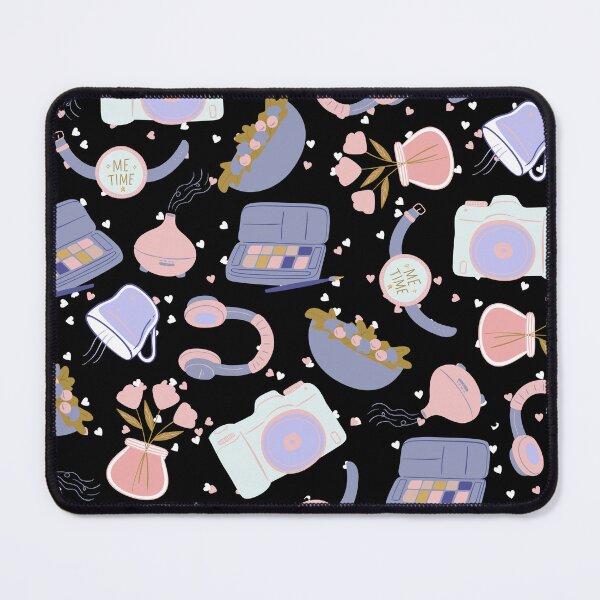 Item preview, Me Time - Relaxation Pattern Just for You (blue-pink-black) designed and sold by Dorina Larsdotter.