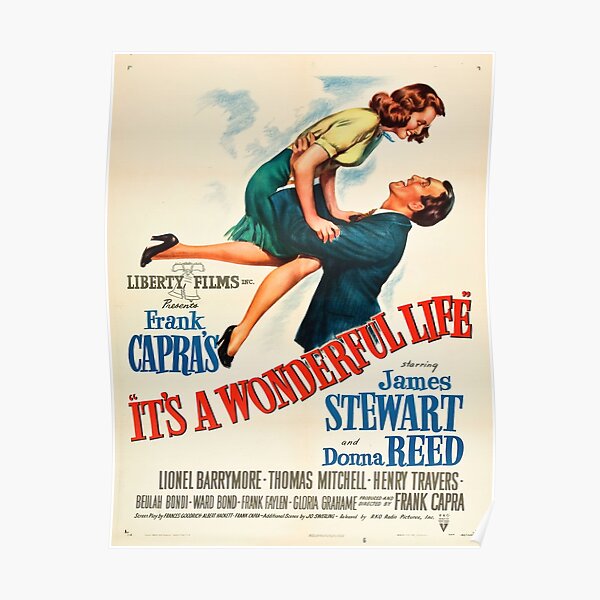 It's a Wonderful Life 1946 Hi Resolution Theatrical Release Movie Poster Gifts Poster