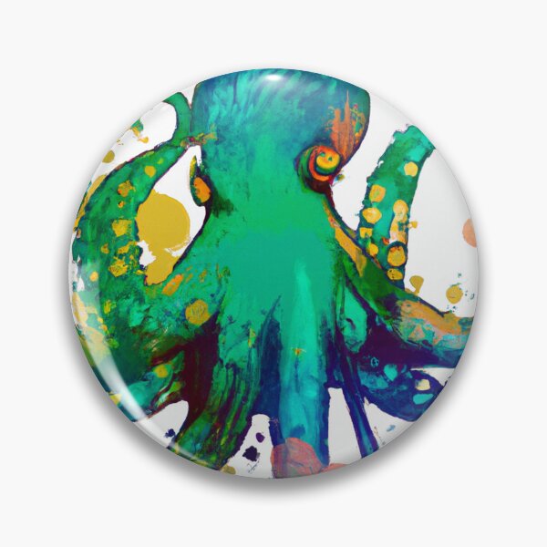 Item preview, Octopus Watercolor Blue Art designed and sold by jAIke-AInder.