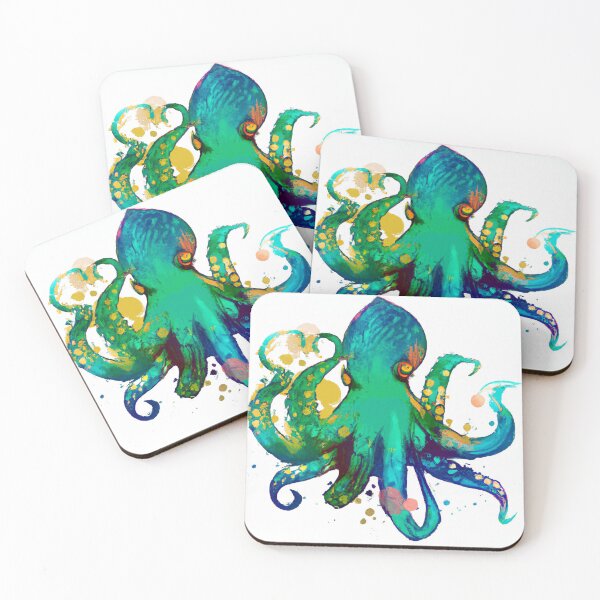 Item preview, Octopus Watercolor Blue Art designed and sold by jAIke-AInder.