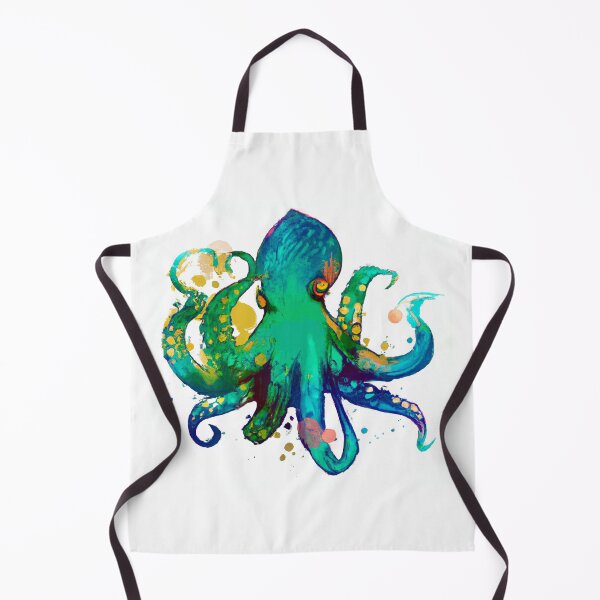 Item preview, Octopus Watercolor Blue Art designed and sold by jAIke-AInder.