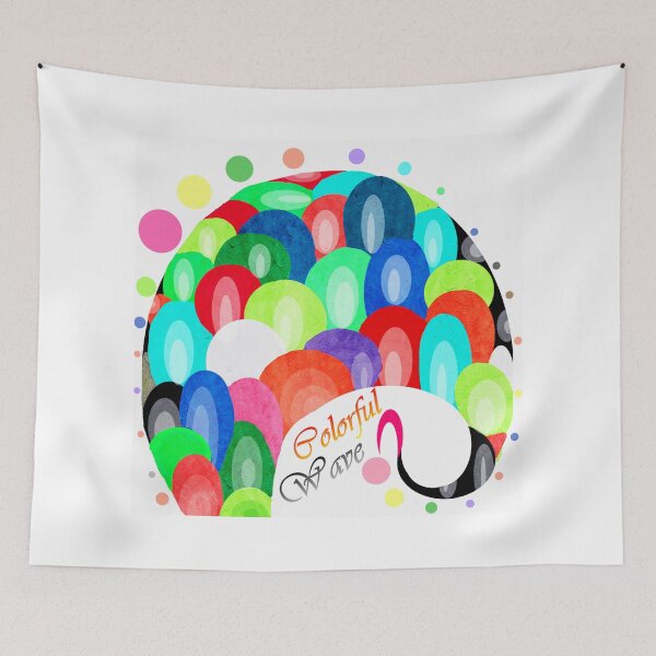 Item preview, Colorful wave  designed and sold by Shirley cute art .