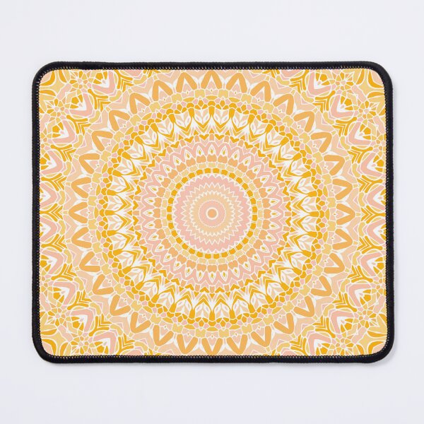 Item preview, Shine Mandala 02 in Pink and Yellow designed and sold by Kelly Dietrich Mandala & Fractal Art.