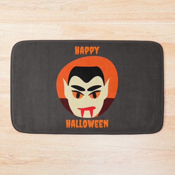 Item preview, Happy Halloween - Orange Background - Dracula Drawing designed and sold by LV-creator.