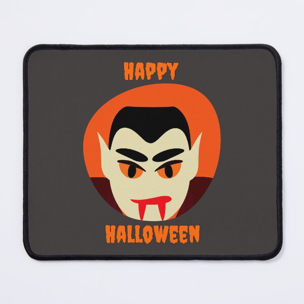 Item preview, Happy Halloween - Orange Background - Dracula Drawing designed and sold by LV-creator.