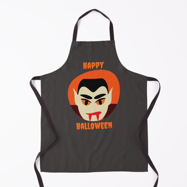 Item preview, Happy Halloween - Orange Background - Dracula Drawing designed and sold by LV-creator.
