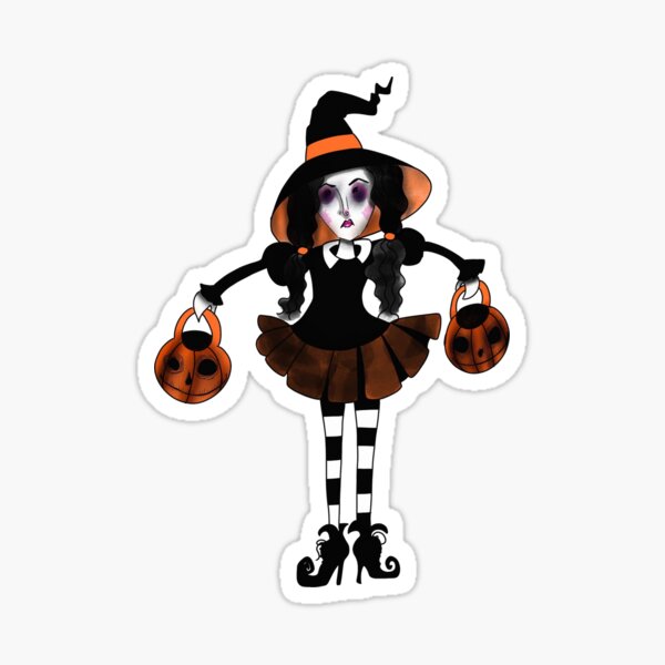 Creepy Cute Halloween Series, Trick-or-Treat Witch Sticker