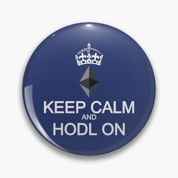 Item preview, Keep Calm and Hold On Ethereum ETH White  designed and sold by Mindi Maxine.