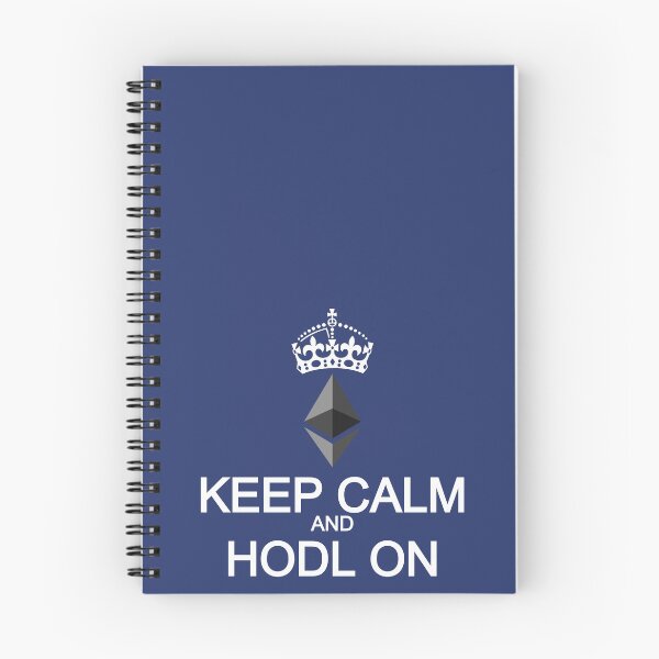 Item preview, Keep Calm and Hold On Ethereum ETH White  designed and sold by Mindi Maxine.