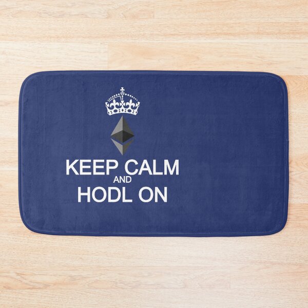 Item preview, Keep Calm and Hold On Ethereum ETH White  designed and sold by Mindi Maxine.