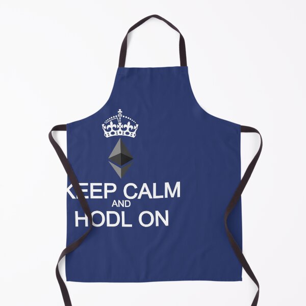 Item preview, Keep Calm and Hold On Ethereum ETH White  designed and sold by Mindi Maxine.