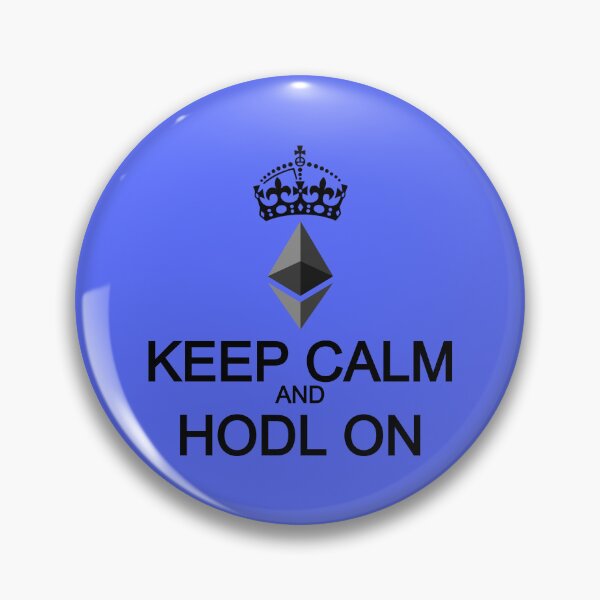 Item preview, Keep Calm and Hold On Ethereum ETH Black designed and sold by Mindi Maxine.