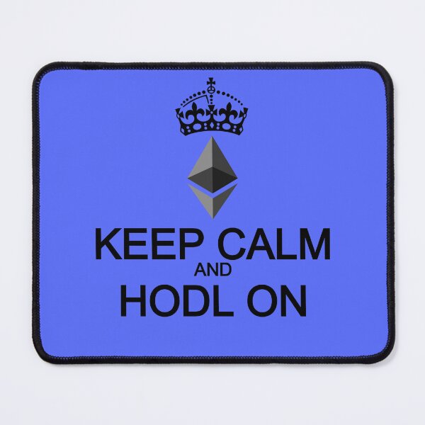 Item preview, Keep Calm and Hold On Ethereum ETH Black designed and sold by Mindi Maxine.