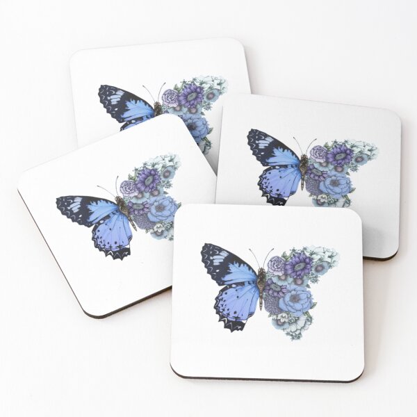 Item preview, Metamorphora | Blue And White Cherry Blossom Sakura Butterfly designed and sold by Stevenobinsun.